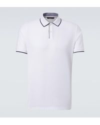 Loro Piana - Cotton-Blend Pique Polo Shirt - Lyst
