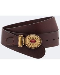 Etro - Guertel Aus Leder Mit Kristallen - Lyst