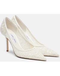 Jimmy Choo - Love Embroidered Tulle Pumps - Lyst