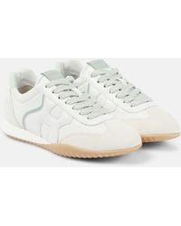 Hogan - Olympia-z Leather And Suede Sneakers - Lyst