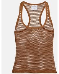 Courreges - Top Scuba Aus Baumwoll-Mesh - Lyst
