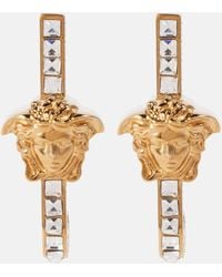 Versace - La Medusa Crystal-embellished Earrings - Lyst