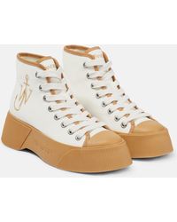 JW Anderson High-Top Sneakers aus Canvas - Weiß