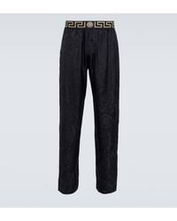 Versace - Barocco Silk Twill Pajama Bottoms - Lyst