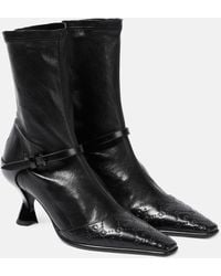Marine Serre - Leather Ankle Boots - Lyst