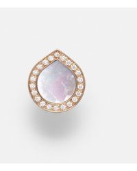 Repossi - Pendiente Individual Antifer De Oro Rosa De 18 Ct Con Madreperla Y Diamantes - Lyst