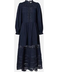 Ulla Johnson - Amelie Lace And Cotton Midi Dress - Lyst