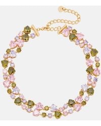 Self-Portrait - Crystal-Embellished Necklace - Lyst