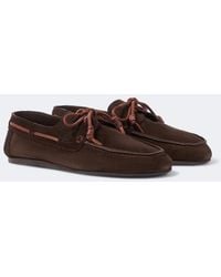 Ancient Greek Sandals - Pliario Suede Boat Shoes - Lyst