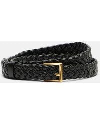 Bottega Veneta - Solo Intreccio Leather Belt - Lyst
