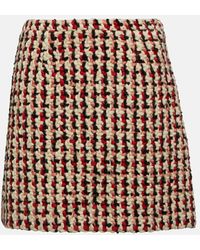 Etro - Minifalda en tweed de lana a cuadros - Lyst