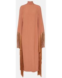 ‎Taller Marmo - Del Mar Fringed Crepe Midi Dress - Lyst