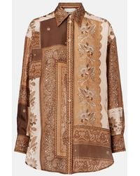Zimmermann - Lucky Bandana Silk Satin Shirt - Lyst