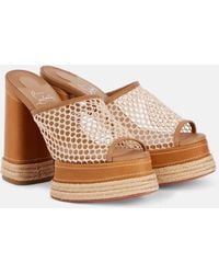 Christian Louboutin - Almeja 130 Platform Espadrille Mules - Lyst