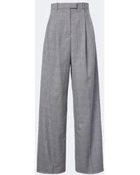 Givenchy - Checked Wool Wide-Leg Pants - Lyst