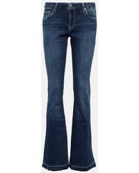 AG Jeans - Low-Rise Wide-Leg Jeans - Lyst