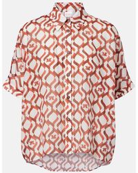 Max Mara - Ariete Printed Cotton And Silk Shirt - Lyst