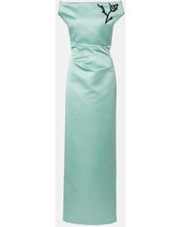 Erdem - Floral Off-Shoulder Duchesse Satin Gown - Lyst