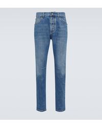 Brunello Cucinelli - Distressed Slim-leg Jeans - Lyst