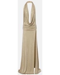 The New Arrivals Ilkyaz Ozel - Embellished Halterneck Gown - Lyst