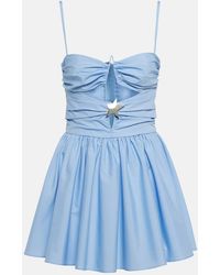 Area - Cutout Cotton-Blend Minidress - Lyst