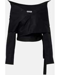 Balenciaga - Asymmetric Cotton Top - Lyst
