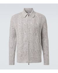 Eleventy - Wool, Alpaca And Silk-Blend Zip-Up Cardigan - Lyst