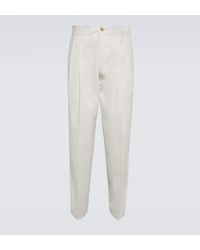 Tod's - Straight Cotton-blend Pants - Lyst
