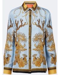 La DoubleJ - Boy Printed Silk Satin Shirt - Lyst