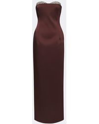 The New Arrivals Ilkyaz Ozel - Embellished Satin Bustier Gown - Lyst