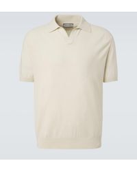 Canali - Cotton And Silk Polo Shirt - Lyst