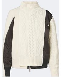 Sacai - Paneled Wool Jacket - Lyst