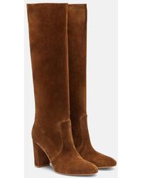 Gianvito Rossi - Glen 85 Suede Knee-High Boots - Lyst