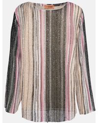 Missoni - Sequined Striped Knit Top - Lyst