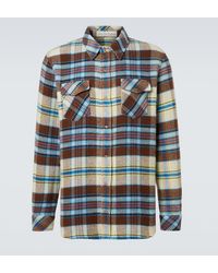 God's True Cashmere - Plaid Cashmere Shirt With Sunstone - Lyst