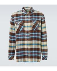 God's True Cashmere - Plaid Cashmere Shirt With Sunstone - Lyst