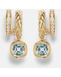 David Yurman - Dy Mercer 18Kt Earrings With Topaz And Diamonds - Lyst