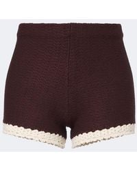 Posse - Hattie Crochet-Trimmed Shorts - Lyst
