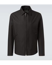Canali - Leather-Trimmed Jacket - Lyst