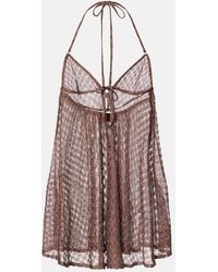Missoni - Open-Knit Halterneck Lame Beach Cover-Up - Lyst