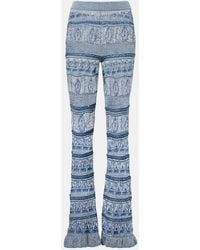 Etro - Crochet Cotton Flared Pants - Lyst