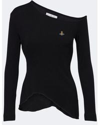 Vivienne Westwood - Orb Ribbed-Knit One-Shoulder Top - Lyst