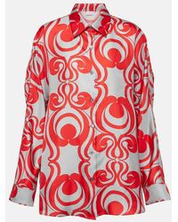 Dries Van Noten - Printed Silk Twill Shirt - Lyst