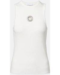 Rabanne - Embellished Cotton-Blend Tank Top - Lyst