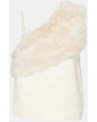 TOTEME - Top Aus Cady Mit Shearling - Lyst