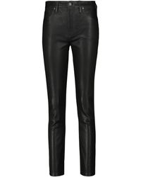 Citizens of Humanity Skyla Slim Leather Trousers - Black