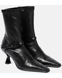 Marine Serre - Leather Ankle Boots - Lyst