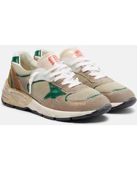 Golden Goose - Dad Star Leather-Trimmed Sneakers - Lyst