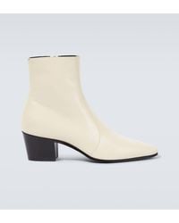 Saint Laurent - Vassili 60 Leather Ankle Boots - Lyst