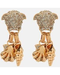 Versace - La Medusa Embellished Drop Earrings - Lyst